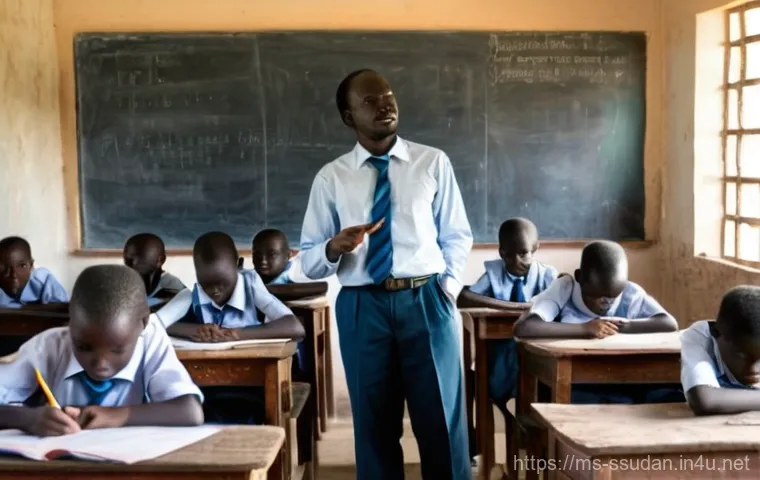 남수단 교육 시스템 - **Prompt:** "A group of diverse South Sudanese children, aged 6-14, dressed in simple, clean clothes... 남수단 교육 시스템 - **Prompt:** "A group of diverse South Sudanese children, aged 6-14, dressed in simple, clean clothes...