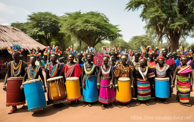 남수단의 유명한 전통 춤 - **A Joyful Mundari Cattle Dance:** A cheerful assembly of Mundari men and women dance in an open, su... 남수단의 유명한 전통 춤 - **A Joyful Mundari Cattle Dance:** A cheerful assembly of Mundari men and women dance in an open, su...