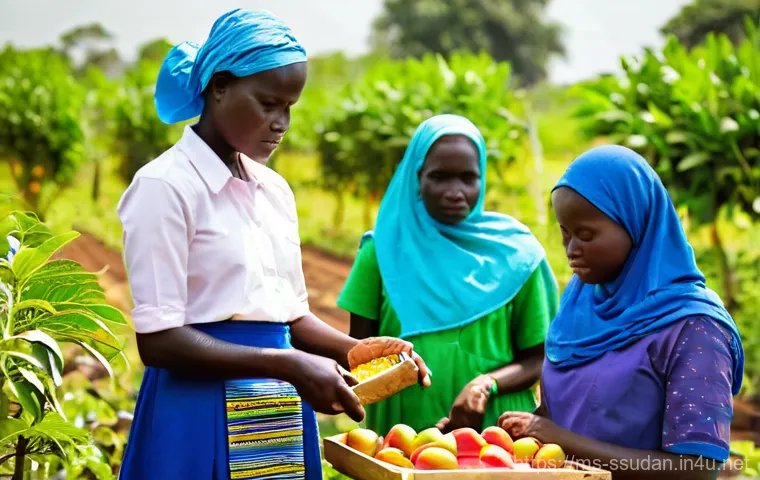 남수단의 농업 개혁 프로그램 - **Prompt 1: Empowering Women and Youth in Agri-Entrepreneurship in South Sudan**
    "A vibrant and ...