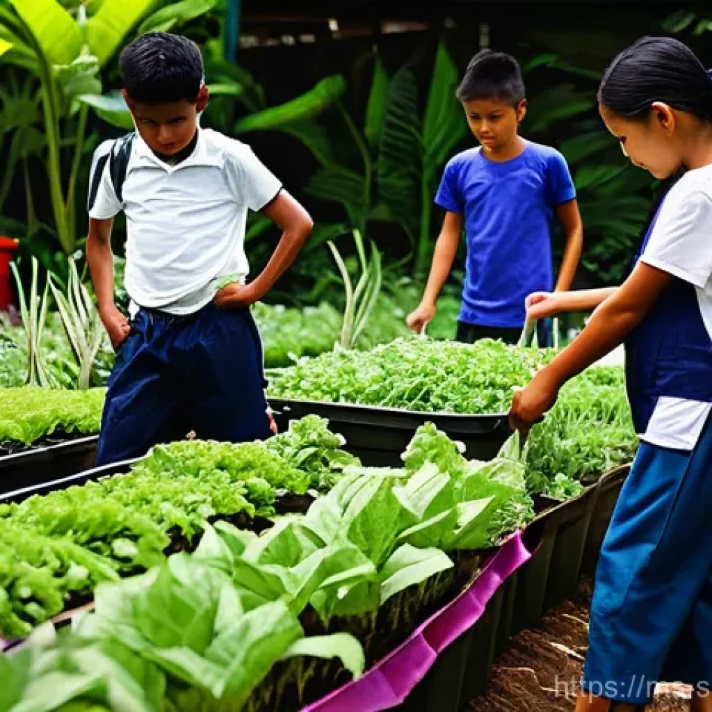 남수단 부족 간 협력 사례 - **Prompt 1: A Thriving Multicultural Community Garden Project**
"A vibrant, wide-angle shot of a...