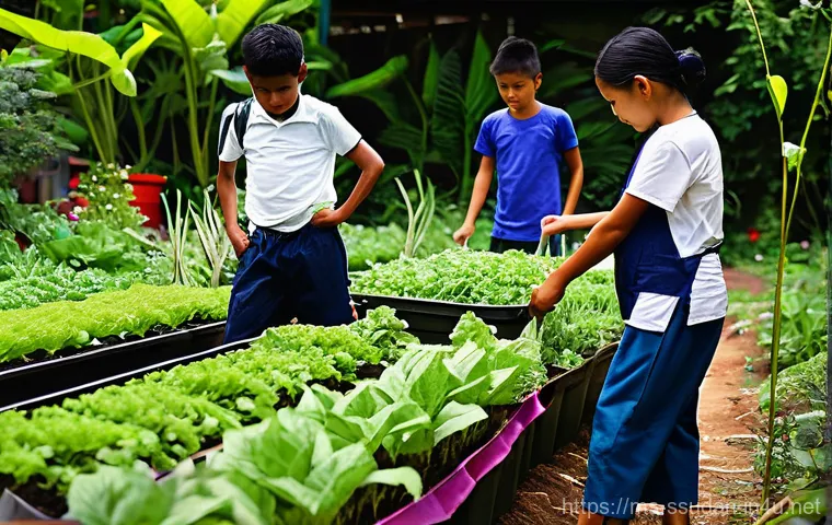 남수단 부족 간 협력 사례 - **Prompt 1: A Thriving Multicultural Community Garden Project**
"A vibrant, wide-angle shot of a...