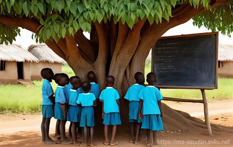 남수단 국제 원조 현황 - **Prompt:** Two determined humanitarian aid workers, one male and one female, both wearing practical...